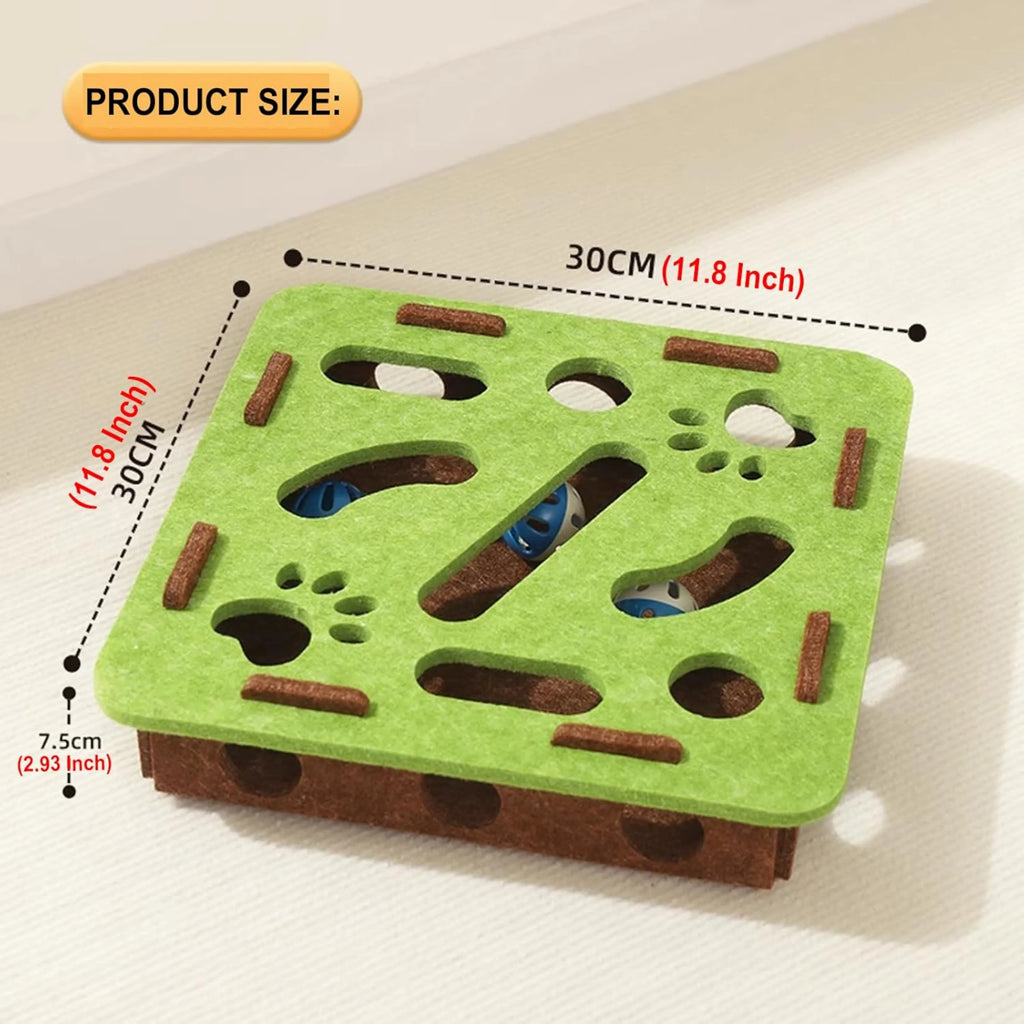 Scratch-Resistant Silent Felt Cat Puzzle Box