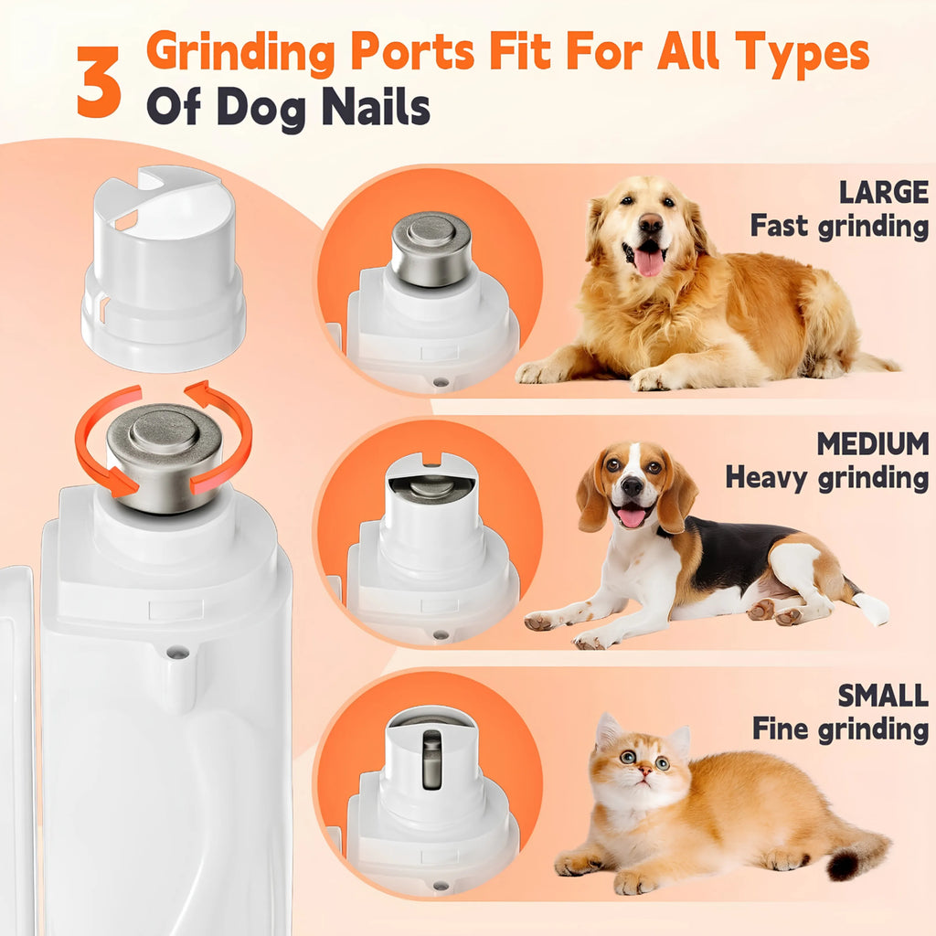 2-in-1 LED Bloodline-Illuminating Pet Nail Clipper & Grinder