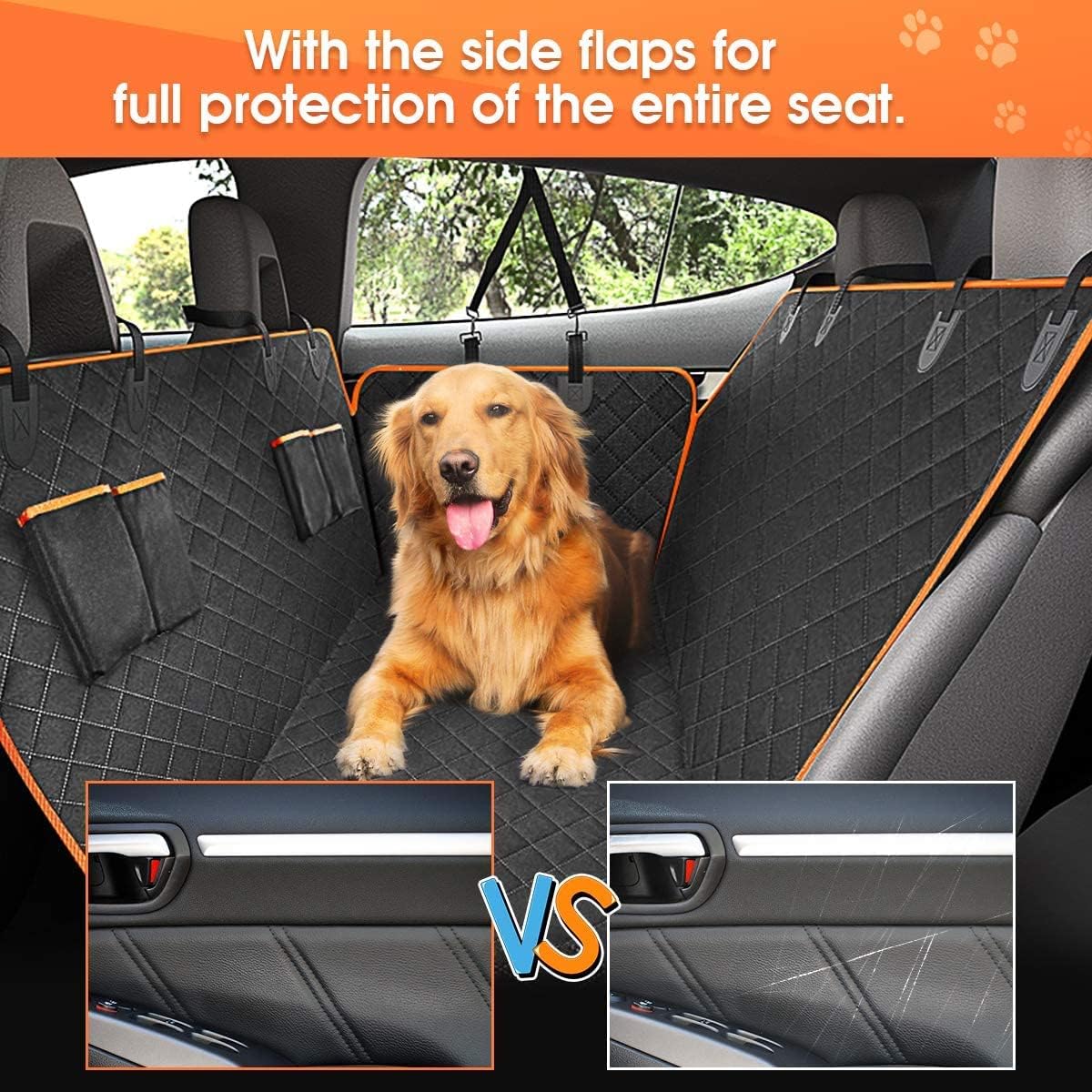 Full-Protection Convertible Dog Car Seat Cover