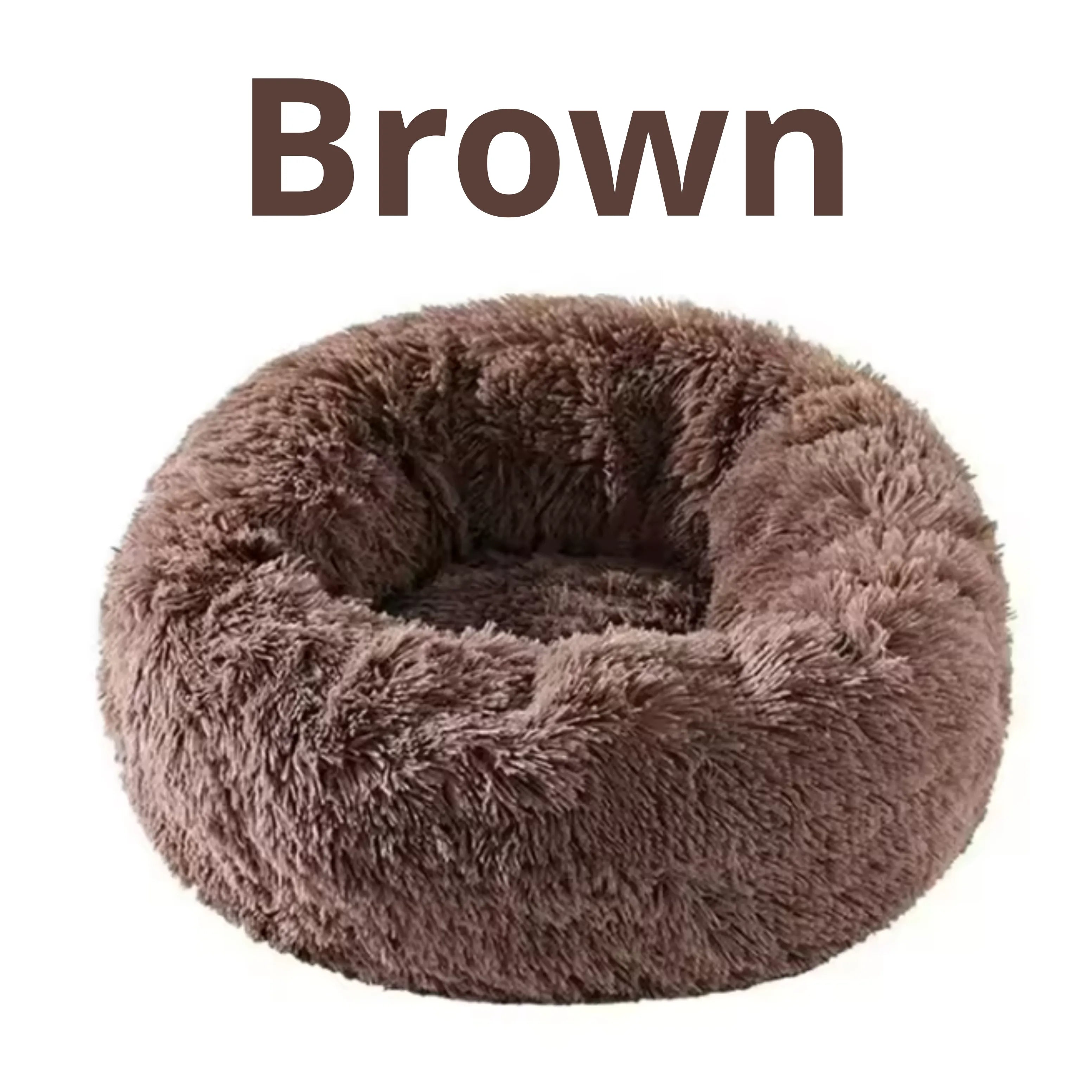 Anxiety-Relieving Plush Donut Pet Bed