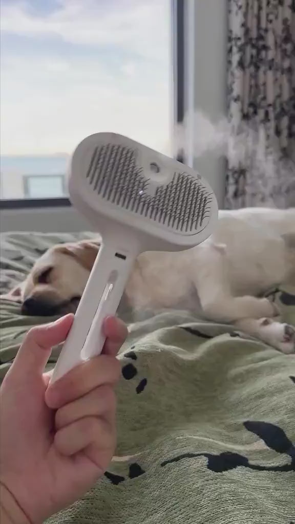 Anti-Static Steamy Pet Grooming Brush