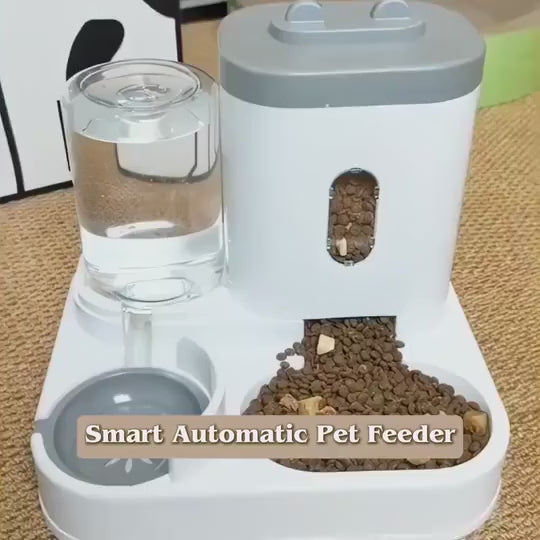 2-in-1 Clog-Free Gravity Automatic Pet Feeder and Waterer