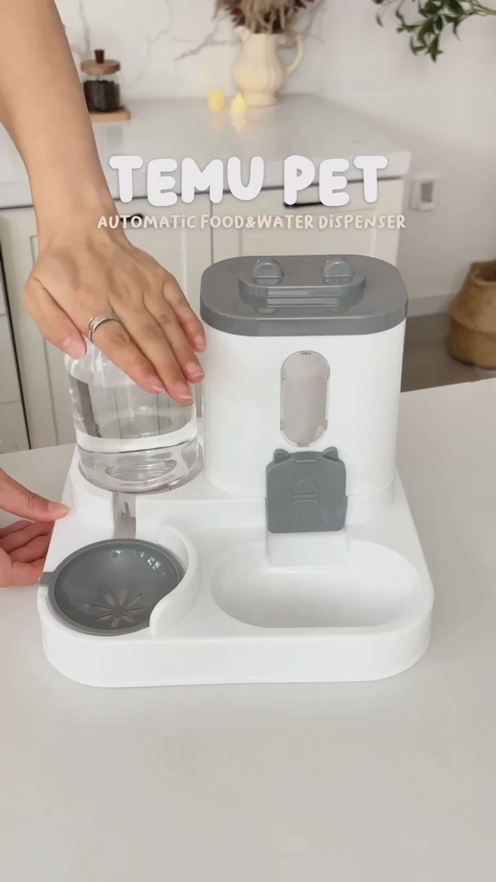 2-in-1 Clog-Free Gravity Automatic Pet Feeder and Waterer